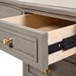Hearth and Haven Dauphin Executive Desk in Grey and Gold, , large