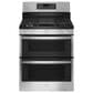 GE Appliances 30" Freestanding Gas Double Oven Range with Convection in Stainless Steel, , large