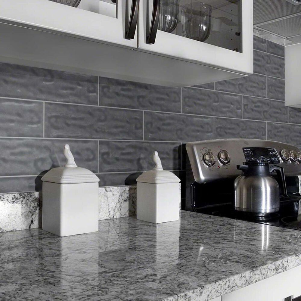 Shaw Geoscape Dark Gray 4&quot; x 16&quot; Ceramic Wall Tile, , large