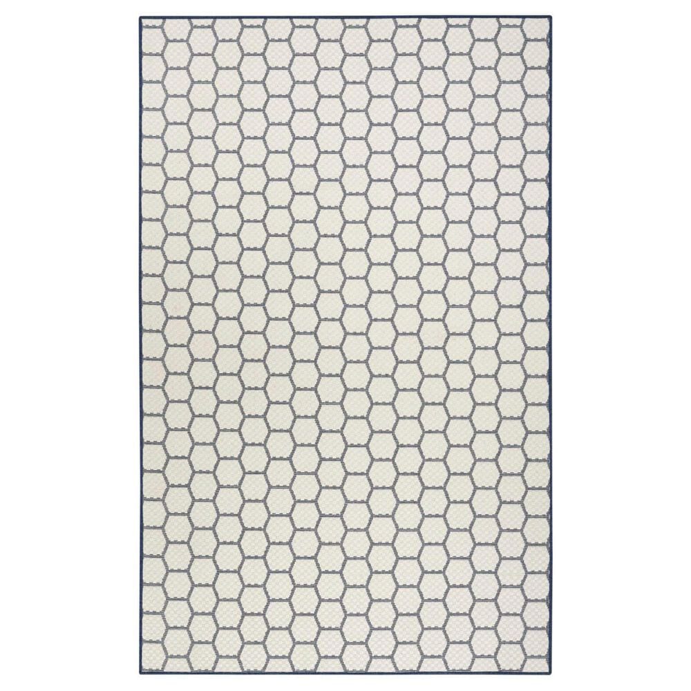 Nourison Twist Reversible 4&#39; x 6&#39; Navy Indoor/Outdoor Area Rug, , large