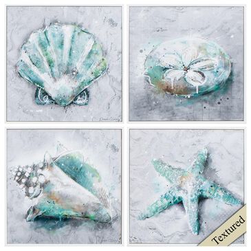 Propac "Sealife" Wall Art in Gray (Set of 4), , large