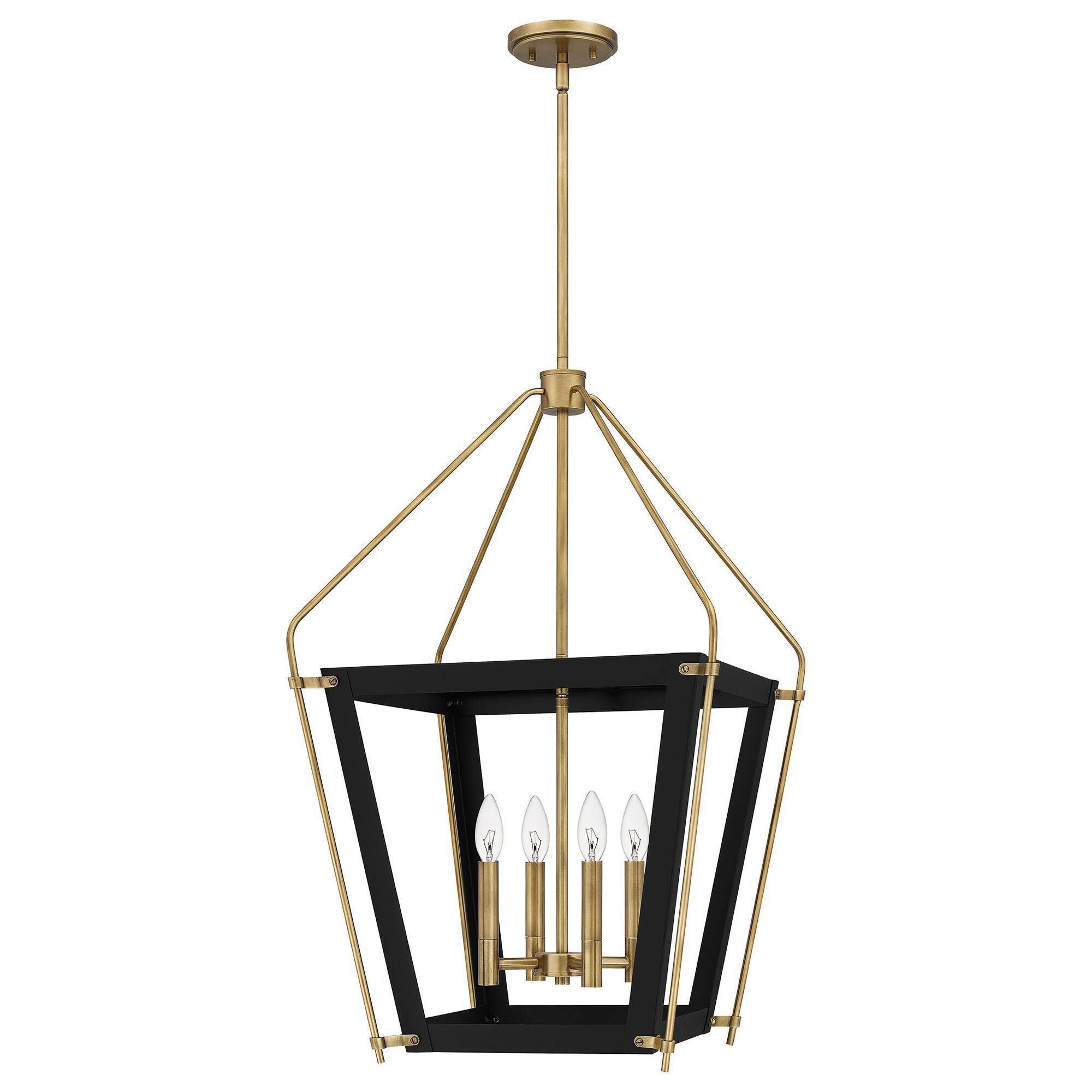 Quoizel Abbeville 4-Light Pendant Ceiling Light in Earth Black and