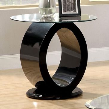 Furniture of America Lodia End Table in Black, , large