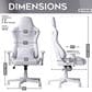 Rta Products Llc Gaming Chair in White, , large
