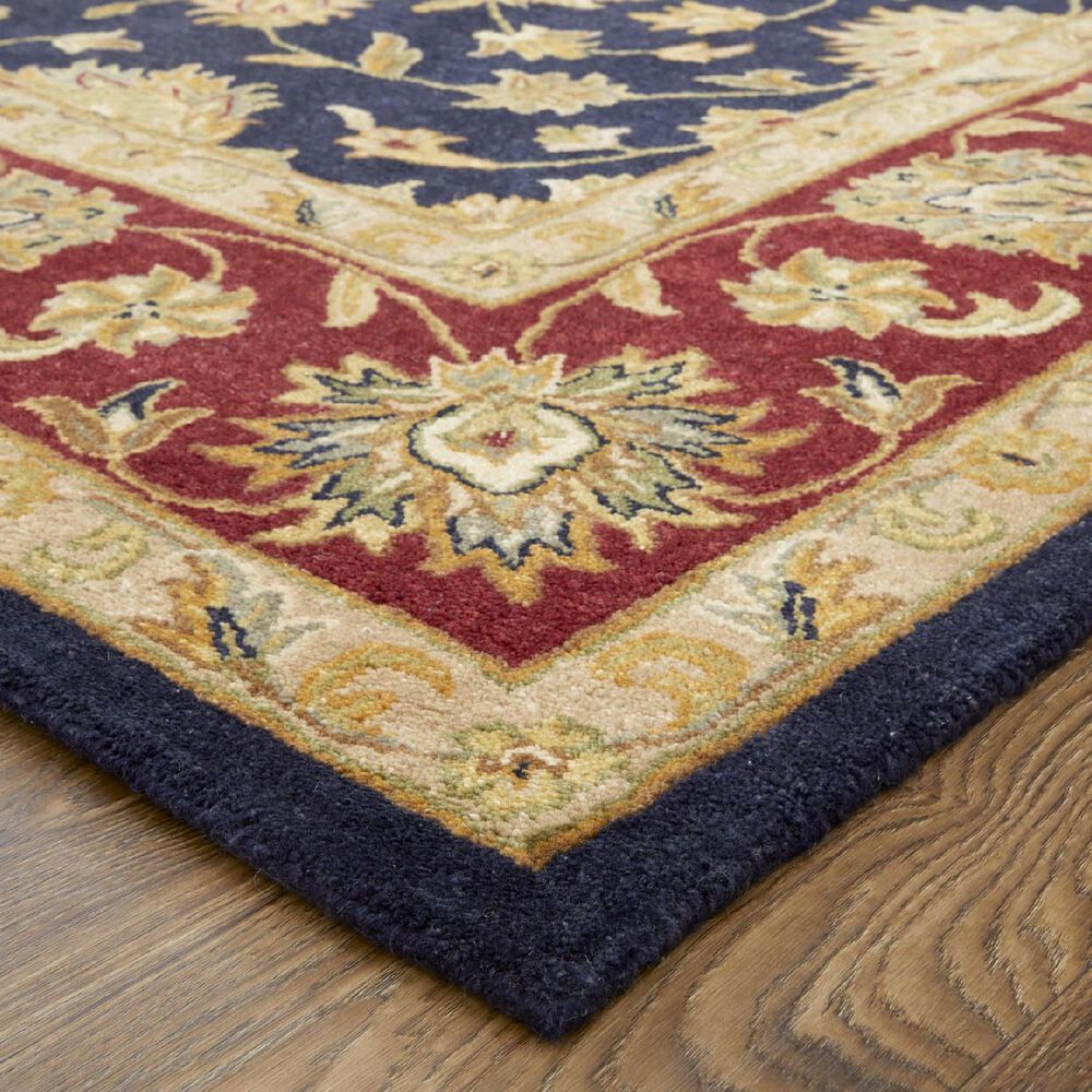 Feizy Rugs Wagner Navy and Red 5&#39; x 8&#39; Area Rug, , large
