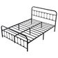 HOMLUX Queen Metal Bed Frame with Sturdy Slats in Black, , large