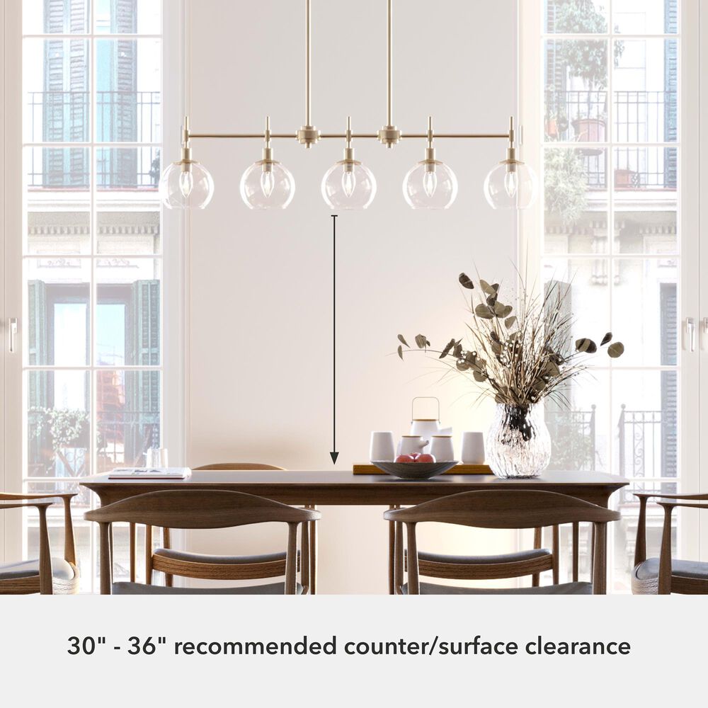 Hunter Xidane 5-Light Linear Chandelier in Alturas Gold, , large