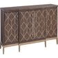 Bassett Perrine 68" Server in Brown Oak and Gold, , large