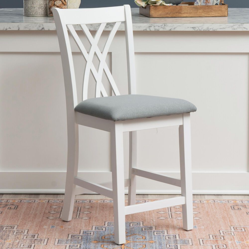 Linon Home Decor Maggie Counter Stool in White, , large