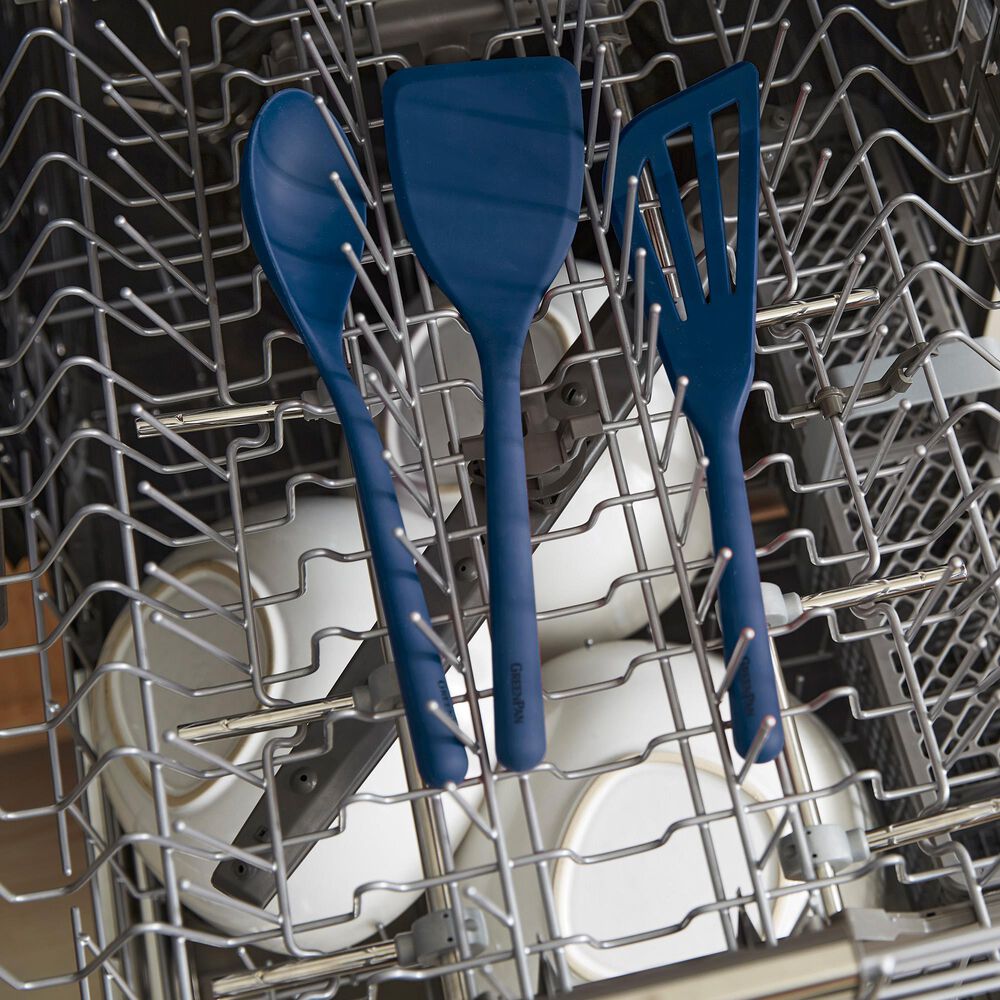 Green Pan Platinum Silicone Solid Turner in Oxford Blue, , large