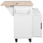 HOMLUX 56.5"" Kitchen Island with Drop Leaf in White and Natural, , large
