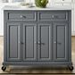 Crosley Furniture Avery Kitchen Cart in Grey, , large