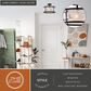 Vaxcel Wilder 3-Light Semi Flush Mount in Matte Black, , large