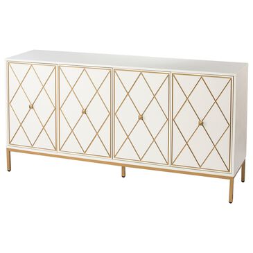 Southern Enterprises Marradi Sideboard Cabinet in Cream and Gold, , large