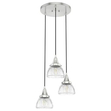 Hunter Cypress Grove 3-Light Cluster in Brushed Nickel, , large