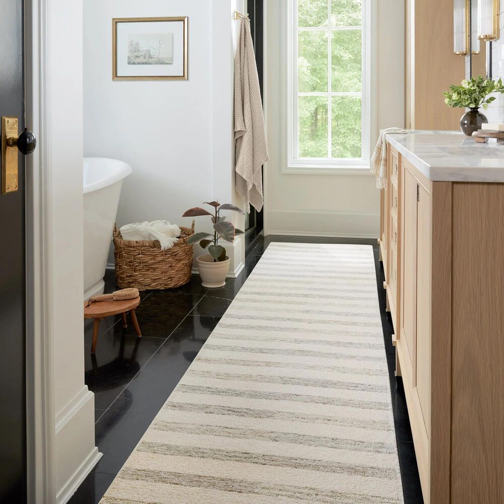Chris Loves Julia x Loloi Chris 2&#39;6&quot; x 7&#39;6&quot; Ivory and Slate Runner, , large