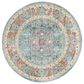 Safavieh Aria ARA100B 6"6" Round Blue and Creme Area Rug, , large