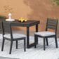 Hearth and Haven Outdoor Armless Dining Chair with Dark Gray Frame in Light Gray (Set of 2), , large
