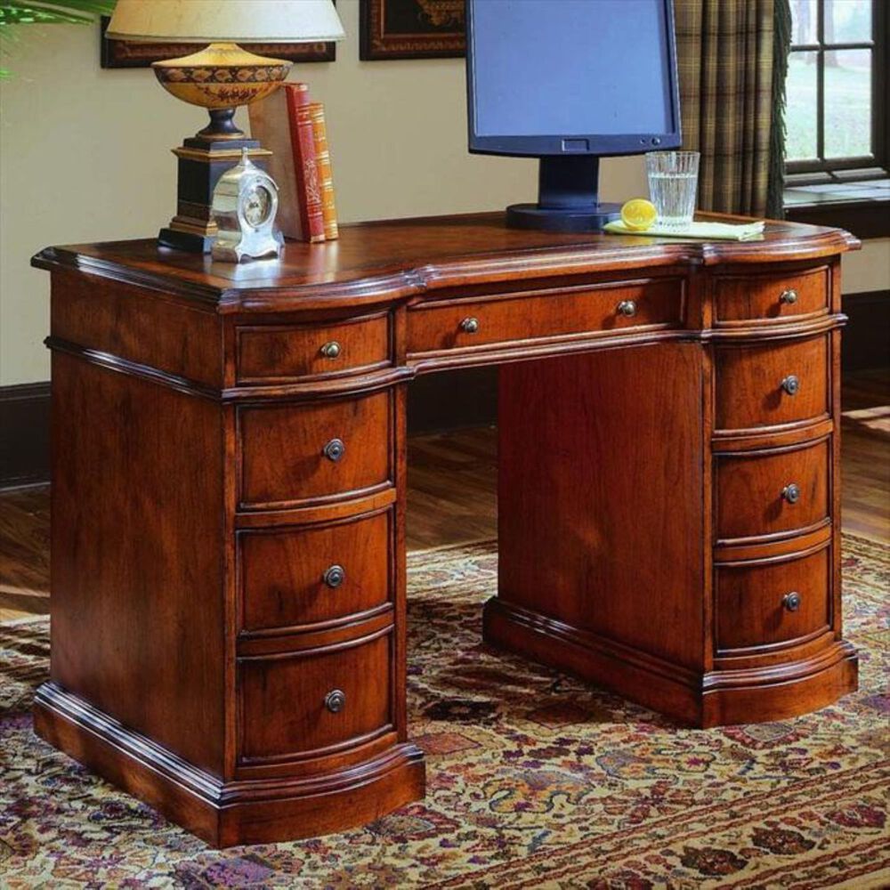 Hooker Furniture Seven Drawers Knee Hole Desk, , large