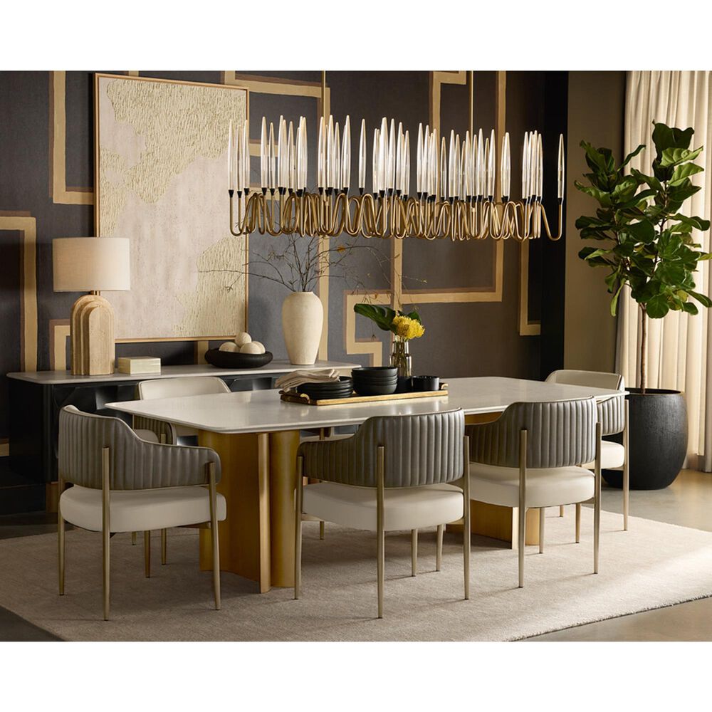 Club Collection By Sunpan Tova Arm Chair in Dillon Cream and Bravo Ash, , large