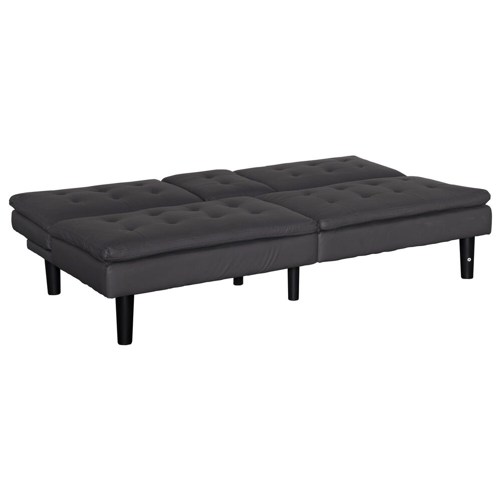 Furniture of America Futon with Dropdown in Gray, , large