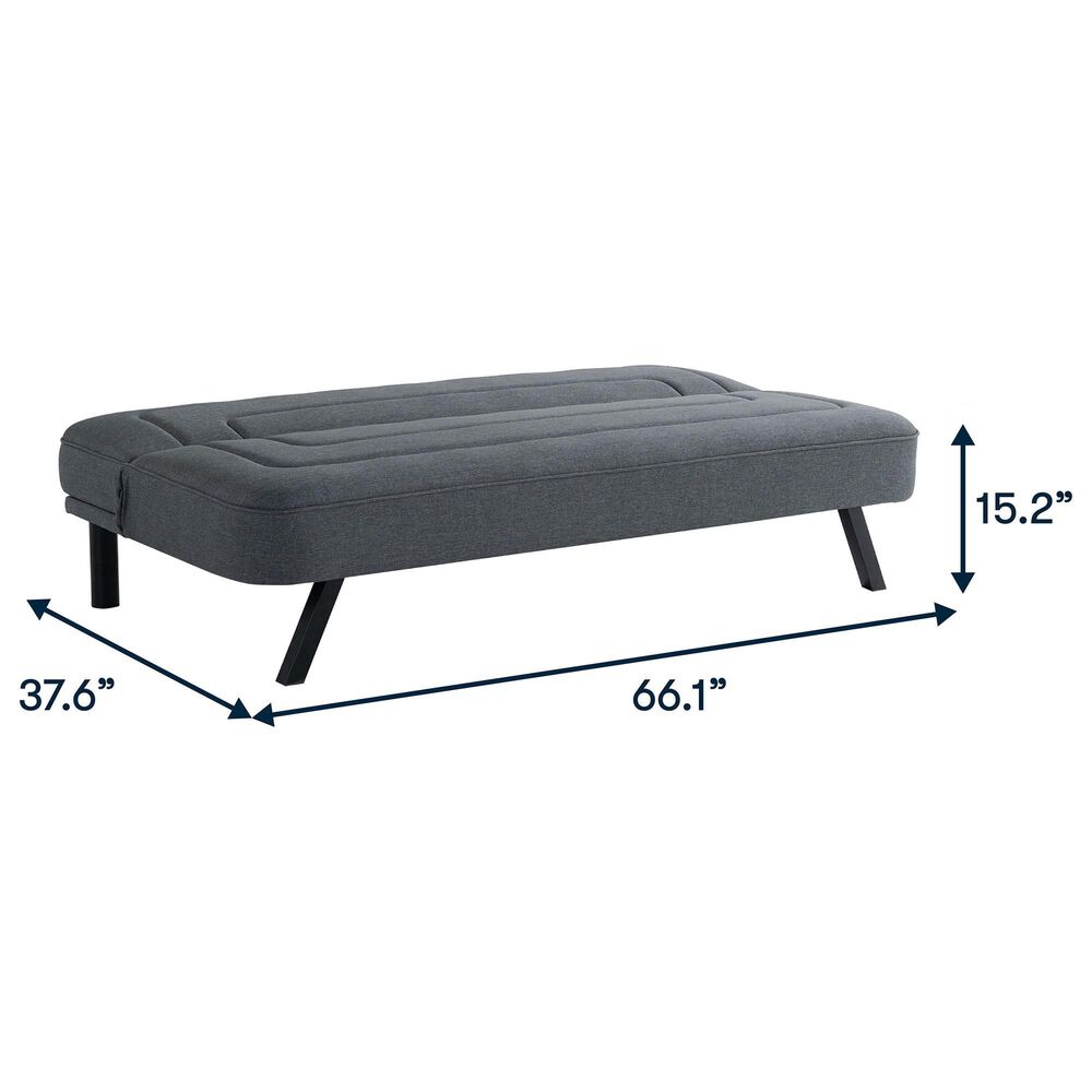 Lifestyle Solutions Frankie Convertible Sofa in Charcoal, , large