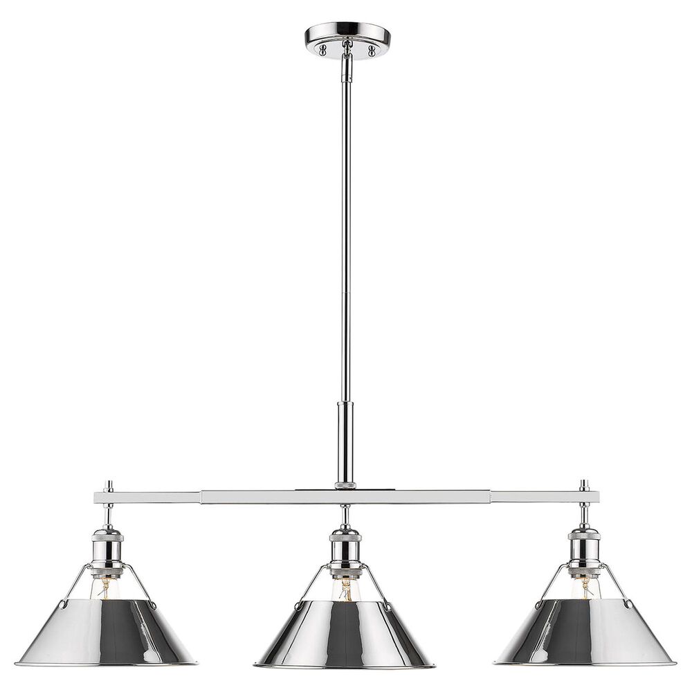 Golden Lighting Orwell 3-Light Linear Pendant in Chrome, , large