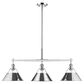Golden Lighting Orwell 3-Light Linear Pendant in Chrome, , large