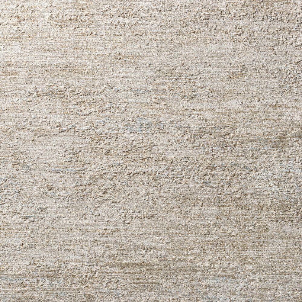 Surya Masterpiece Medium Gray, Light Gray, Cream and Ice Blue 6'7" Round Area Rug, , large