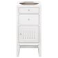James Martin Vanities Athens 15" Right Door Cabinet in Glossy White with 3 cm White Zeus Quartz Top, , large