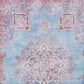 Safavieh Serapi 6"7" Round Blue and Brown Area Rug, , large
