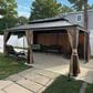 HOMLUX 12" x 20" Outdoor Hardtop Gazebo in Brown, , large