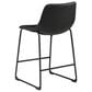 Ashley Centiar 24" Upholstered Counter Stool in Black Faux Leather, , large