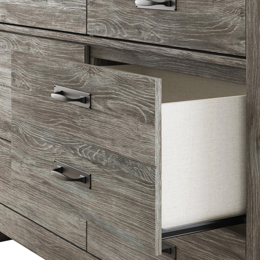 Ashley Frandern 4-Piece Full Bookcase Bedroom Set in Rustic Warm Gray, , large