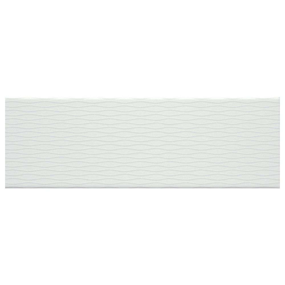 Emser Motif II White 4" x 12" Ceramic Tile, , large