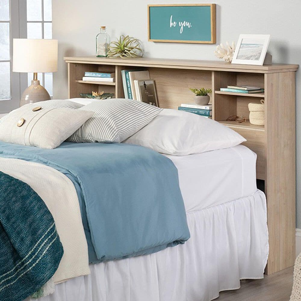 Sauder River Ranch Full/Queen Bookcase Headboard in Harvest Walnut, , large