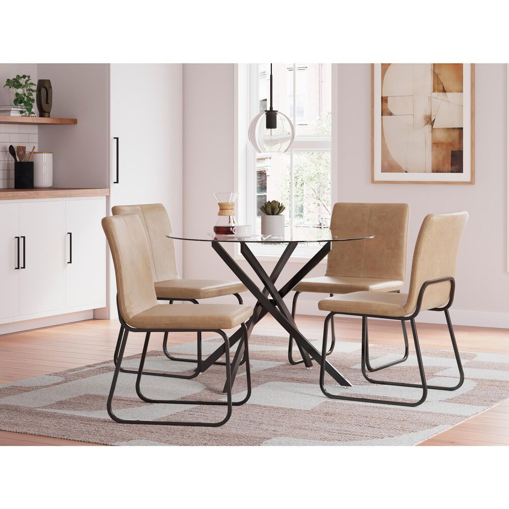 Ashley Pharwynn Round Dining Table in Dark Gunmetal - Table Only, , large
