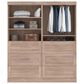 Bestar Pur 72" Closet Organizer in Rustic Brown, , large
