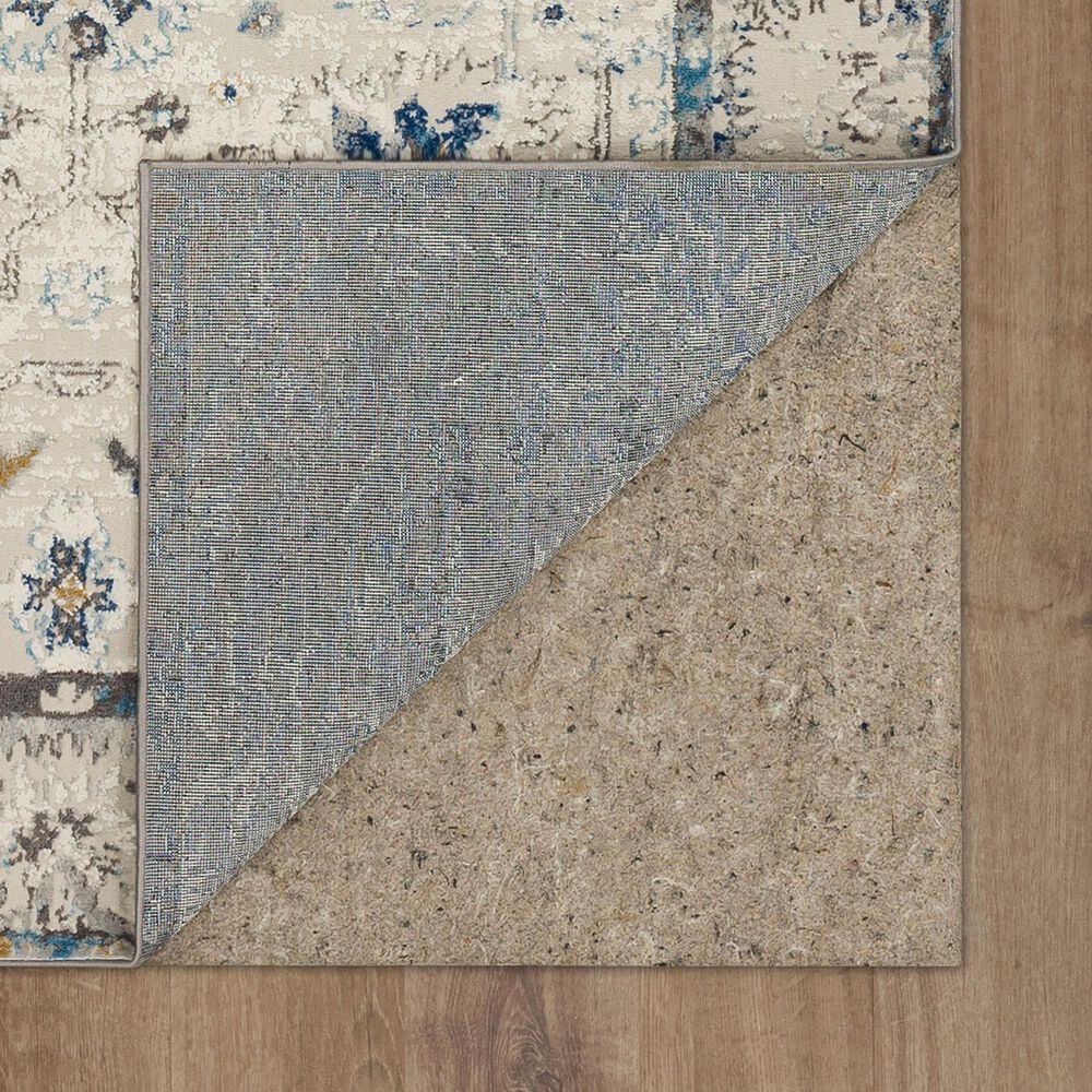 Karastan Cleo Evesham 5&#39;3&quot; x 8&#39; Grey and Dark Blue Area Rug, , large