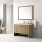 James Martin Vanities Hudson 48" Single Bathroom Vanity in Light Natural Oak with 3 cm Carrara White Marble Top and Rectangular Sink, , large