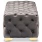 Baxton Studio Avara Bench Ottoman in Gray, , large