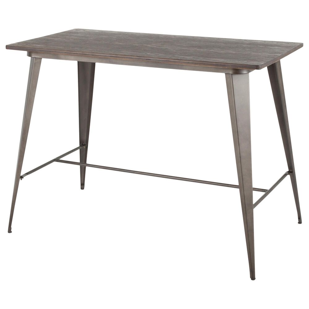 Lumisource Oregon Counter Table in Espresso/Antique, , large