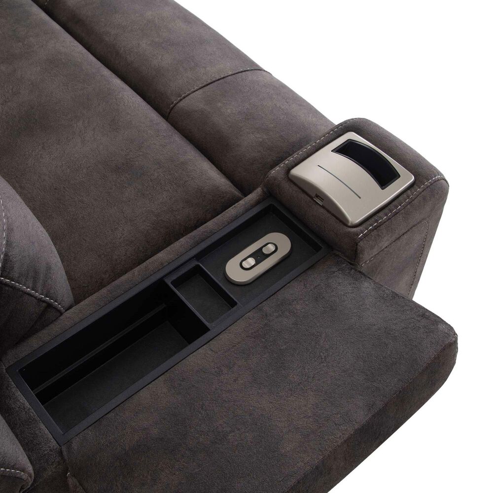 Moore Furniture Arlington Power Chair and A Half Recliner in Monroe Ebony, , large