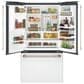 Cafe 27.8 Cu. Ft. French Door Refrigerator Energy Star with Hot Water Dispenser in Matte White and Brushed Bronze, , large