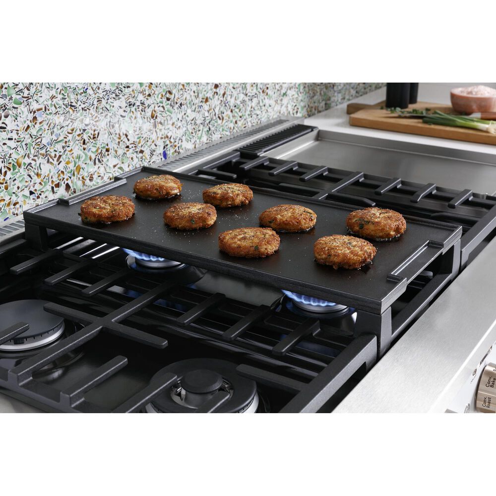 Cafe 8.25 Cu. Ft. Freestanding Dual Fuel Range with Double Oven in Matte White and Brushed Bronze, , large
