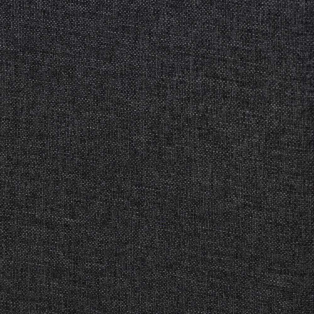 Baxton Studio Ansa Twin Panel Bed with Dark Grey Upholstered in Black, , large