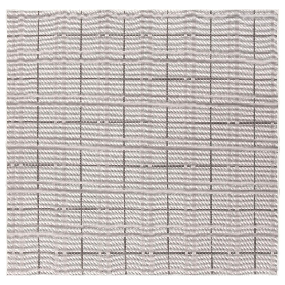 Safavieh Bermuda BMU803B 8" Square Ivory and Grey Indoor/Outdoor Area Performance Rug, , large