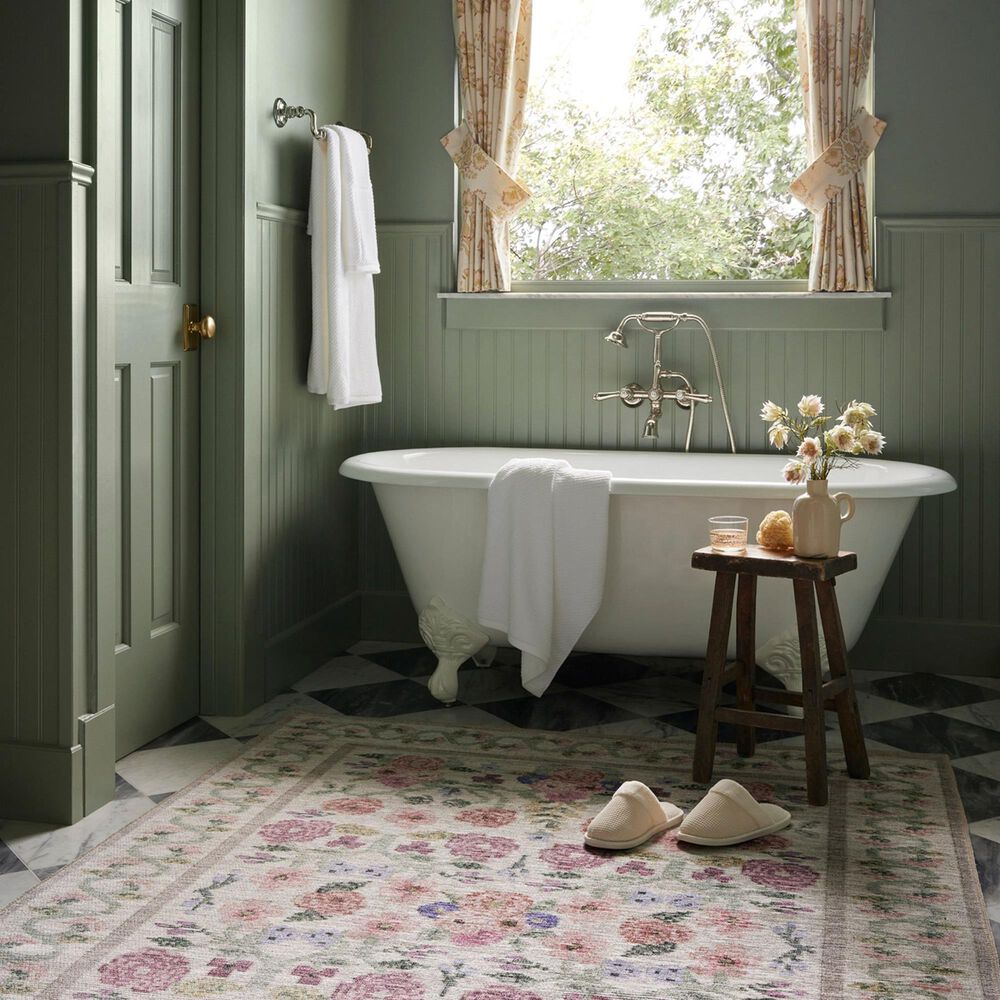 Rifle Paper Co Rosa 5&#39; x 7&#39;6&quot; Ivory Area Rug, , large