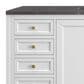 James Martin Vanities Chicago 60" Single Bathroom Vanity in Glossy White with 3 cm Charcoal Soapstone Quartz Top and Rectangular Sink, , large