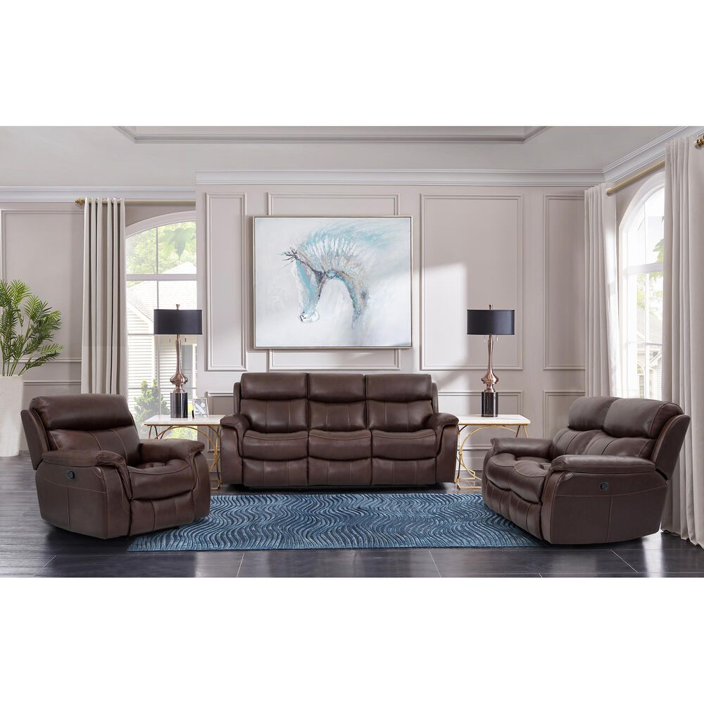 Oxford Furniture Manual Reclining Sofa in Brazil Cocoa, , large